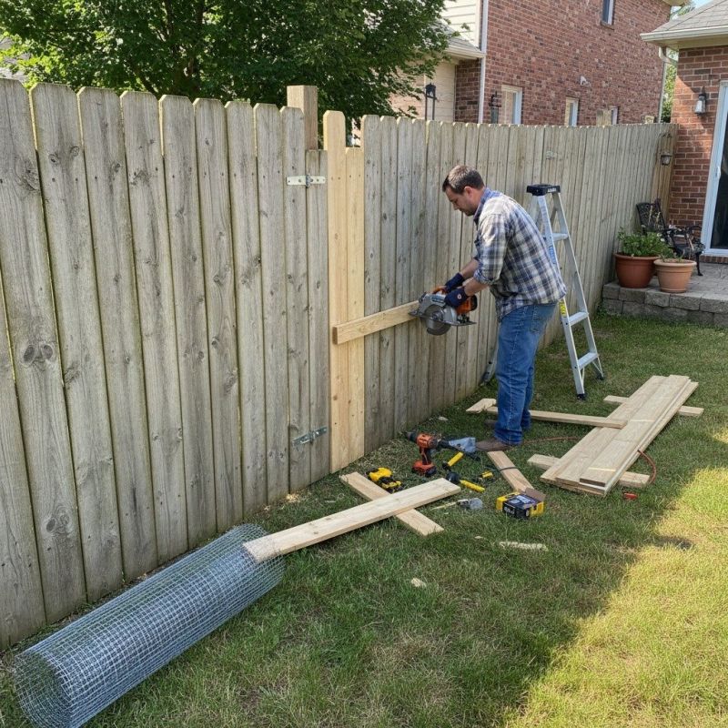 Concrete Fence Repair